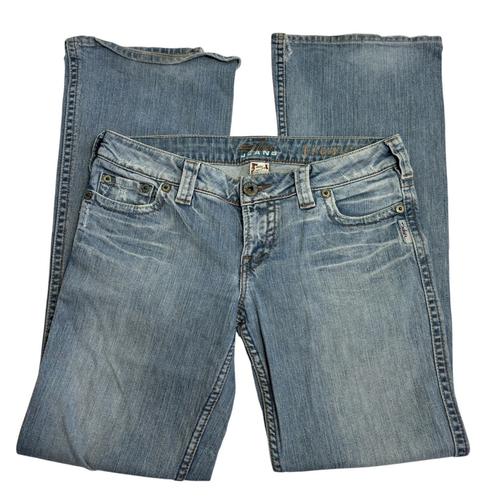 Silver jeans Frances light wash low rise bootcut jeans